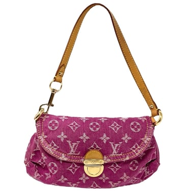 Louis Vuitton Pink Denim Shoulder Bag