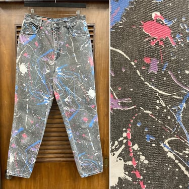 Vintage 1980’s Graffiti New Wave Streetwear Cotton Denim Jeans Pants, 80’s New Wave, Vintage Punk, Vintage Clothing 