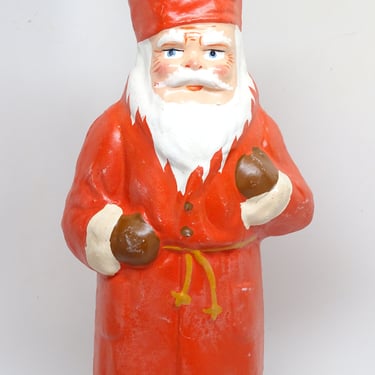 Antique 1930's 11 Inch German Belsnickle Santa Candy Container,  Vintage Christmas Holiday Decor 