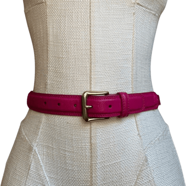 Liz Claiborne Vintage Bright Fuchsia Pink Pu Leather Women's Belt Size Medium by Liz Claiborne