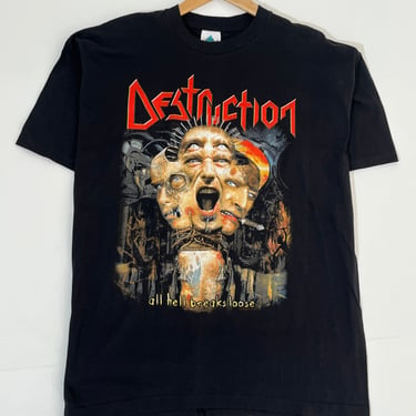 Vintage 1990's Destruction &quot;All Hell Breaks Loose&quot; T-Shirt Sz. XL
