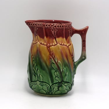 vintage majolica pitcher 