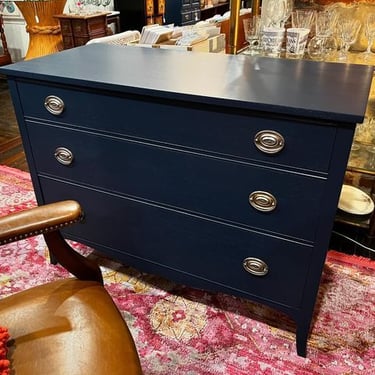 Blue painted wide and low dresser! 45” x 21” x 34.5” Call 202-232-8171 to purchase
