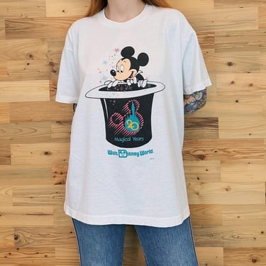 Vintage Walt Disney World 20 Magical Years Promo 90's Tee Shirt T-Shirt 