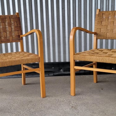 Antique Erich Dieckmann Attrib. Bauhaus Lounge Chairs 