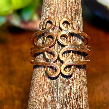 Handmade Copper Ring Vintage Retro Jewelry Unisex Gender Neutral Accessories 