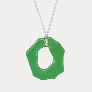 High tide necklace, green forest