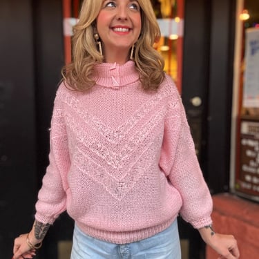 Vintage 80s pink sweater