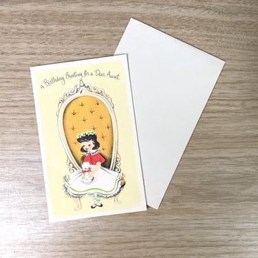 Birthday Greeting for a Dear Aunt vintage - 1960s greeting card - American Greetings - unused 