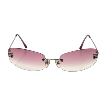 Chanel Pink Mini Rimless Sunglasses