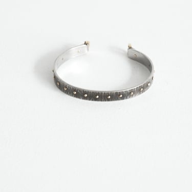 Steel and Gold Studded Cuff