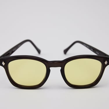 QMC Customized Safety Glasses, Black Frames and Yellow Lenses 