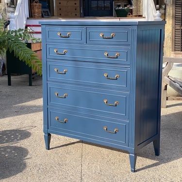 Navy Lacquered Dresser