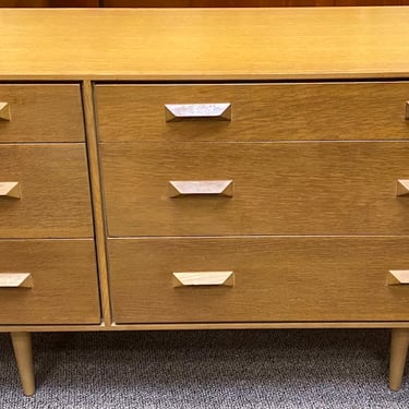 Item #DB100 Mid Century Modern Double Bank Chest of Drawers c.1950