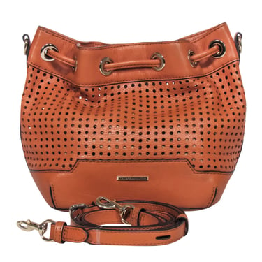 Rebecca Minkoff - Tan Perforated Leather Bucket Bag