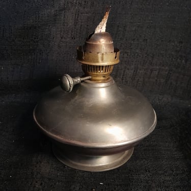 Vintage Silver Pewter Oil Lamp 5 x 5 x 3.5