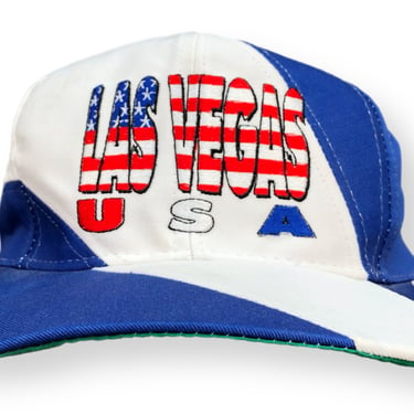 Vintage 90s Las Vegas Nevada “USA” Red, White, and Blue SnapBack Hat Cap 