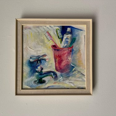 1967 Vivona Still Life Oil On Canvas Painting, Framed 