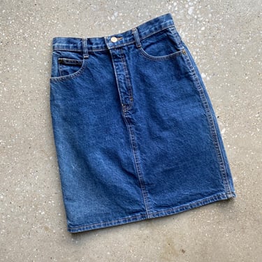 Vintage 80s Denim Skirt / Blue Denim Skirt / VintageJean Skirt / 80s Vintage Denim Skirt Small 