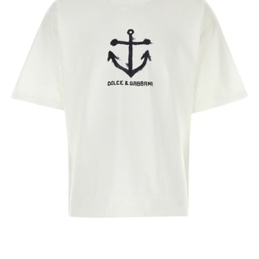 Dolce & Gabbana Man White Cotton T-Shirt