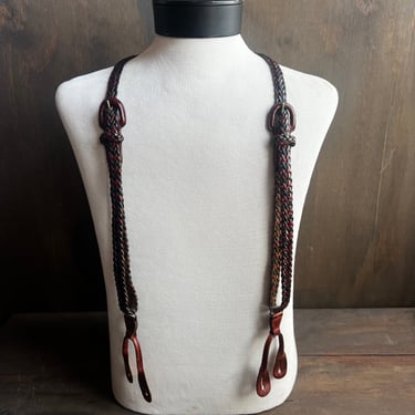 Braided Leather Suspenders