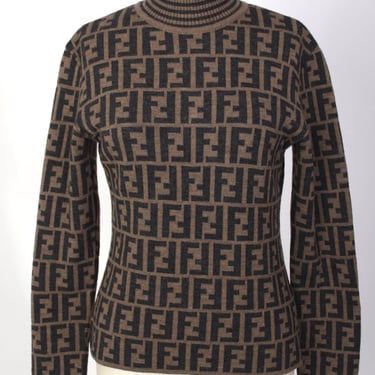 Fendi Zucca Virgin Wool Turtleneck