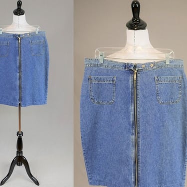 80s 90s LA Blues Jean Skirt - 35