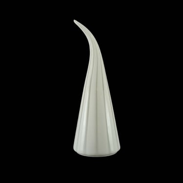 1960s Seguso Milky White Swirl Murano Glass Table Lamp