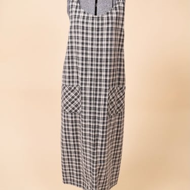 Black and White Plaid Overall Dress By J.L.N.Y., XXL