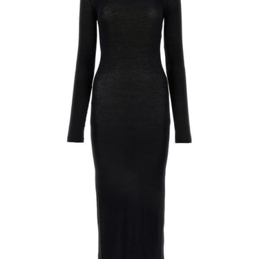 Saint Laurent Woman Black Viscose Blend Dress