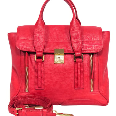 3.1 Phillip Lim - Red Leather Pashli Satchel Bag