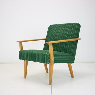 Vintage Armchair or Lounge Chair, Czechoslovakia, 1970s / Mid-century / Vintage Chair / Green Colour / 