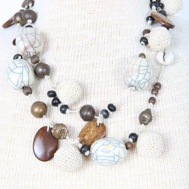 Summer 2 Stand Neutral Necklace Summer Costume Jewelry 