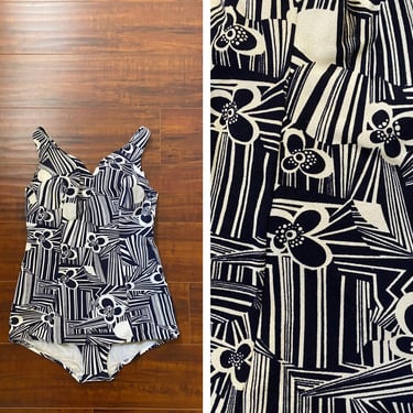 Vintage 1960’s Geometric Print Swimsuit 