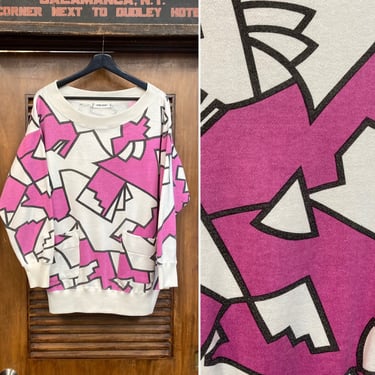 Vintage 1980’s “Esprit Sport” New Wave Design Oversize Sweatshirt, 80’s Vintage Clothing 