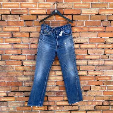 vintage 90s blue medium wash distressed levis 517 jeans / 34 x 31 