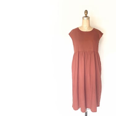 brown minimalist dress 
