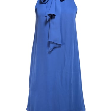 Alice & Olivia - Royal Blue Sleeveless Silk Neck Tie Dress Sz S