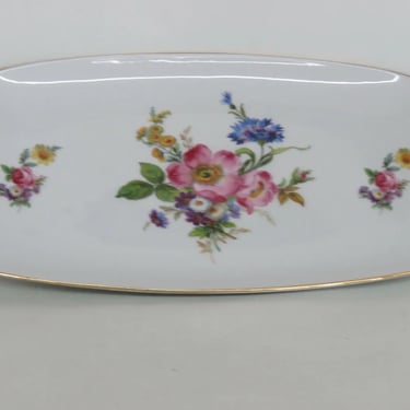 Rosenthal Germany Maria Flowers Porcelain Sandwich Serving Tray Plate 2042B