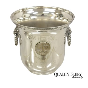 Vintage English Regency Lion Head Champagne Chiller Ice Bucket 1971 Skeet Award