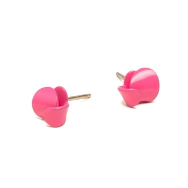 Small Folded Studs - Pink