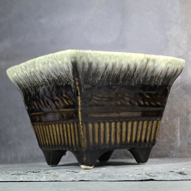 Vintage Signed Hull Pottery Planter | Drip Glaze Square Planter | Hull USA A2 | Art Pottery | Bixley Shop 