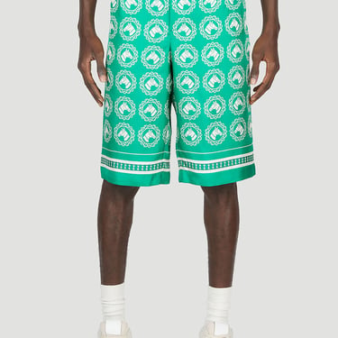 Gucci Men Horse Motif Shorts