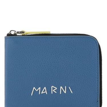 Marni Man Slate Blue Leather Wallet