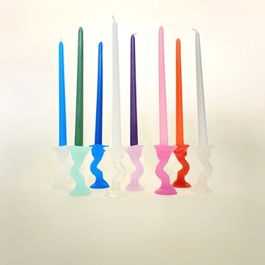 Ghost Demented Resin Taper Candle Holder Set of 8