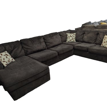 Chocolate Corduroy Sectional