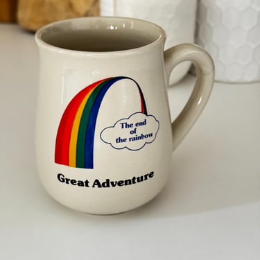 Vintage Great Adventure End of the Rainbow Souvenir Coffee Mug 