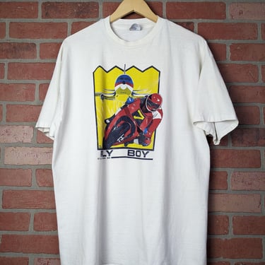 Vintage 90s Fly Boy Superbike ORIGINAL Motorcycle Tee - Extra Large 