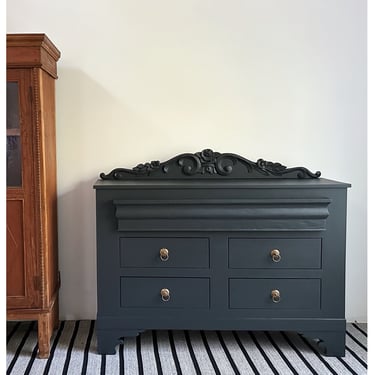 New old black sideboard with French brass pulls-NO shipping-Richmond, VA pick up 