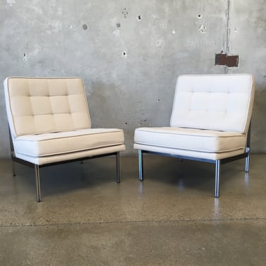 Vintage Pair of Parallel Bar Lounge Chairs By Knoll